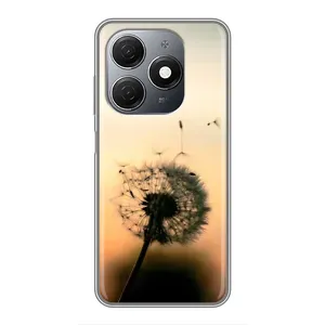 Силіконовий Чохол з кульбабками на TECNO Spark 20 (Роздмухана кульбабка)