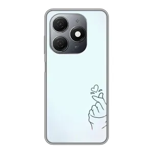 Чохол (Знак сердечка) для TECNO Spark 20 (Сердечко на блакитному)