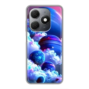 Чехлы КОСМОС для TECNO Spark 20 (Синие планеты)
