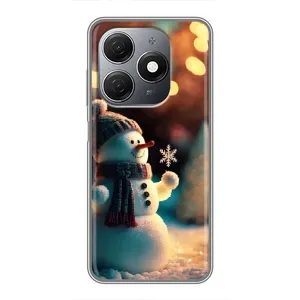 Чехлы на Новый Год TECNO Spark 20 (Снеговик праздничный)