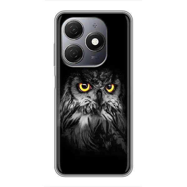 Чехол с рисунком «Сова на чёрном» для TECNO Spark 20 Чехол с рисунком «Сова на чёрном» для TECNO Spark 20