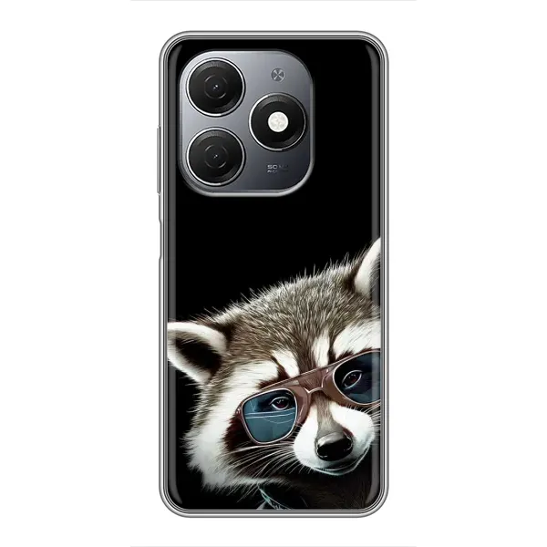Чехол с рисунком «Стильный Енот» для TECNO Spark 20 Чехол с рисунком «Стильный Енот» для TECNO Spark 20