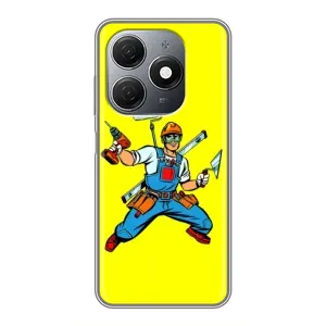 Силіконовий бампер (Працівники) на TECNO Spark 20 (Будівельник)