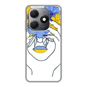 Чехол на TECNO Spark 20 Украинский дизайн (Украинка на всю голову)
