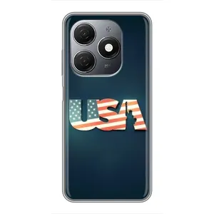 Чехол Флаг USA для TECNO Spark 20 (USA)