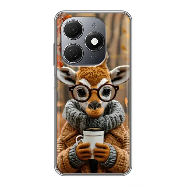 Чехол с рисунком «Жираф с кофе» для TECNO Spark 20 Чехол с рисунком «Жираф с кофе» для TECNO Spark 20