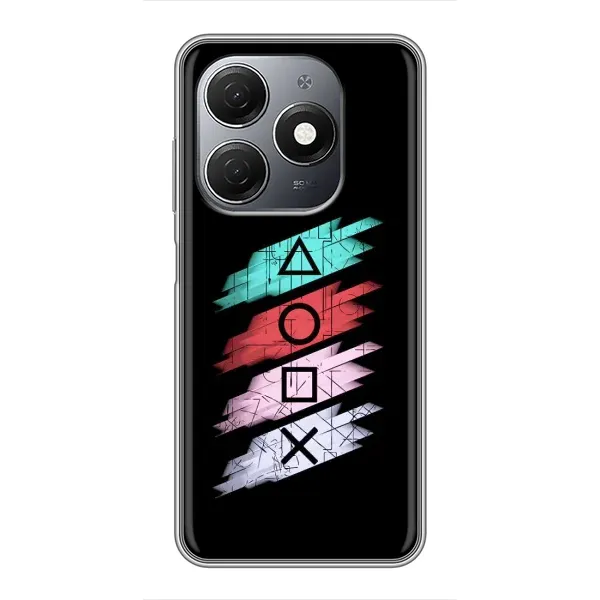 Чехол с рисунком «Значки Sony» для TECNO Spark 20 Чехол с рисунком «Значки Sony» для TECNO Spark 20
