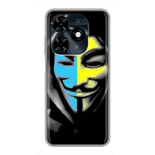 Чехол с рисунком «Анонимус патриот» для TECNO Spark 20c Чехол с рисунком «Анонимус патриот» для TECNO Spark 20c
