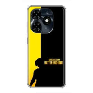 Чехол (TPU) с картинкой "Лого Пабг" на Техно Спарк 20с (Battlegrounds)