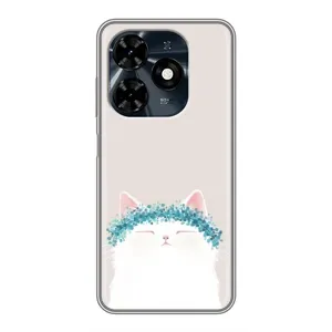Чехол на тематику: Коты для TECNO Spark 20c (Белый котик)