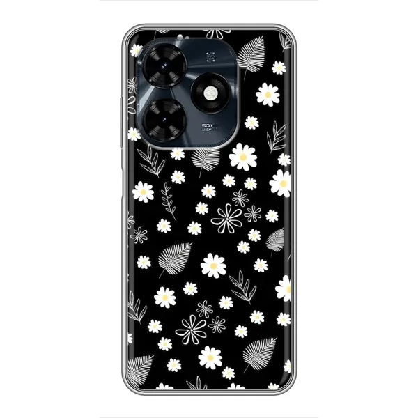 Чехол с рисунком «цветение на чорном» для TECNO Spark 20c Чехол с рисунком «цветение на чорном» для TECNO Spark 20c