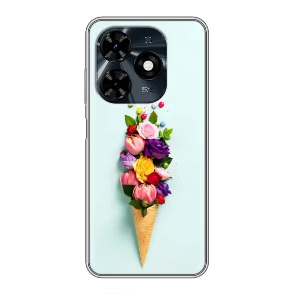 Чехол с рисунком «Цветок-мороженное» для TECNO Spark 20c Чехол с рисунком «Цветок-мороженное» для TECNO Spark 20c