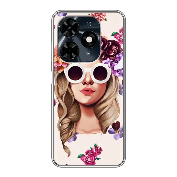 Чехол с рисунком «Девушка в очках» для TECNO Spark 20c Чехол с рисунком «Девушка в очках» для TECNO Spark 20c