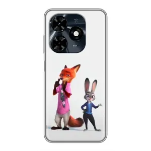 Силіконовий чохол з принтом Зоотрополіс для TECNO Spark 20c (Джуді і Нік)