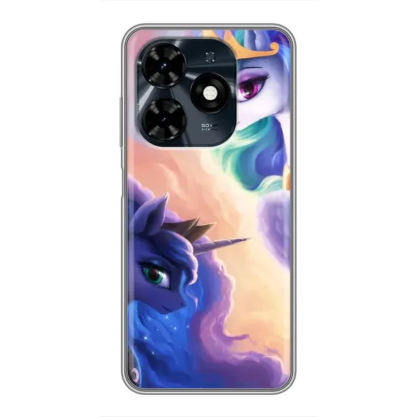 Чехол с рисунком «Единорожки на тучках» для TECNO Spark 20c Чехол с рисунком «Единорожки на тучках» для TECNO Spark 20c