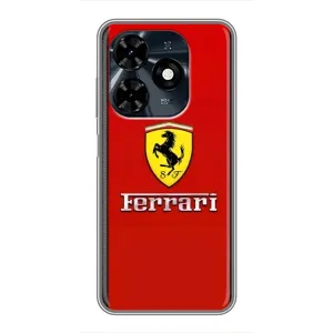 Силиконовый бампер с картинкой машины на TECNO Spark 20c (Ferrari Logo)