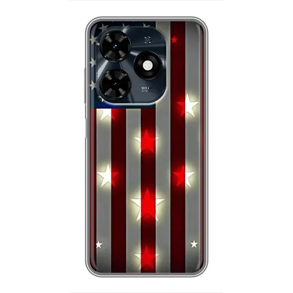 Чехол с рисунком «Флаг США 2» для TECNO Spark 20c Чехол с рисунком «Флаг США 2» для TECNO Spark 20c