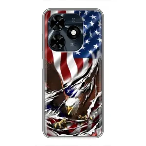 Чохол Прапор USA для TECNO Spark 20c (Прапор USA)