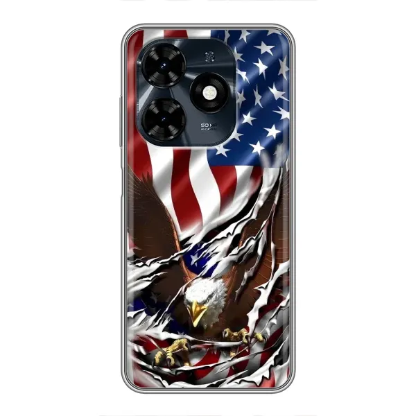 Чехол с рисунком «Флаг USA» для TECNO Spark 20c Чехол с рисунком «Флаг USA» для TECNO Spark 20c