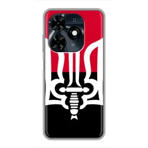 Чехлы УПА (Красно-Чёрный) на TECNO Spark 20c (Герб Украины)