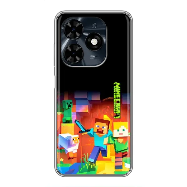 Чохол з малюнком «Герой Майнкрафт» для TECNO Spark 20c