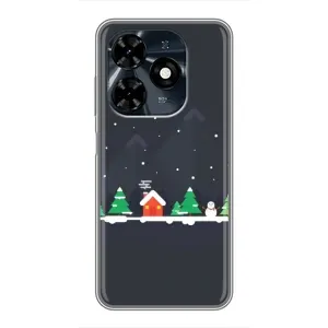 Силиконовый бампер на рождество для TECNO Spark 20c (Город зимний)