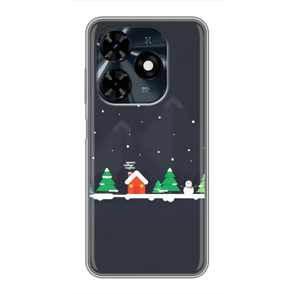 Чехол с рисунком «Город зимний» для TECNO Spark 20c Чехол с рисунком «Город зимний» для TECNO Spark 20c