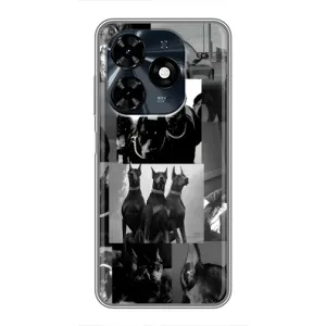 Чехол ДОБЕРМАН для TECNO Spark 20c (Коллаж Доберман)