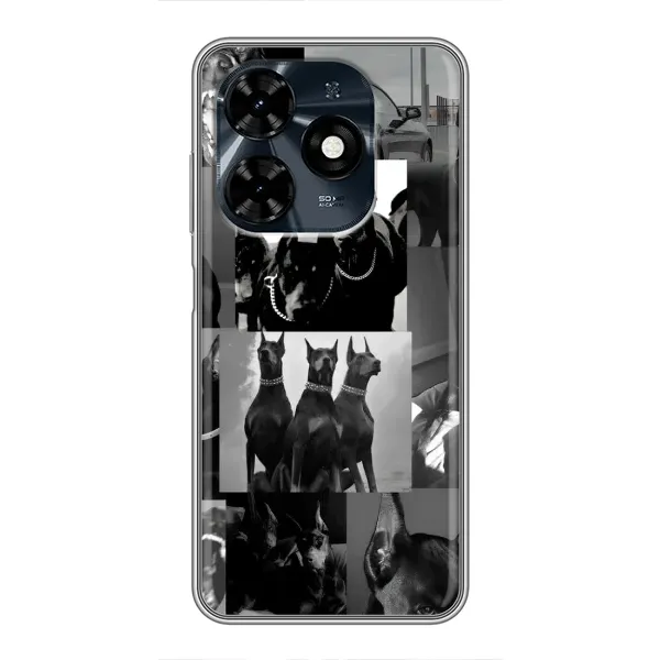 Чехол с рисунком «Коллаж Доберман» для TECNO Spark 20c Чехол с рисунком «Коллаж Доберман» для TECNO Spark 20c