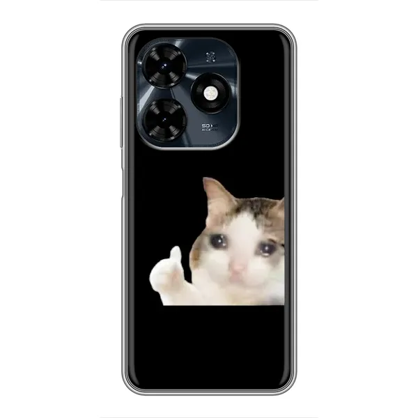 Чехол с рисунком «Кот в слезах» для TECNO Spark 20c Чехол с рисунком «Кот в слезах» для TECNO Spark 20c