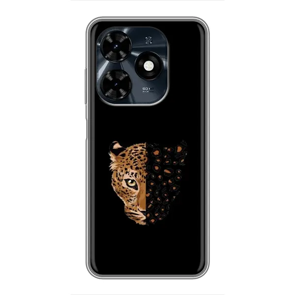 Чехол с рисунком «Леопард на черном» для TECNO Spark 20c Чехол с рисунком «Леопард на черном» для TECNO Spark 20c