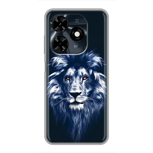 Чехол с рисунком «Лев - синий» для TECNO Spark 20c Чехол с рисунком «Лев - синий» для TECNO Spark 20c