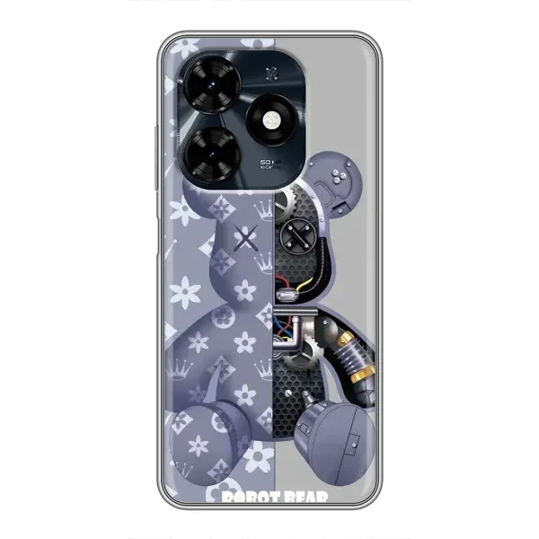 Чехол с рисунком «Медведь Louis Vuitton» для TECNO Spark 20c
