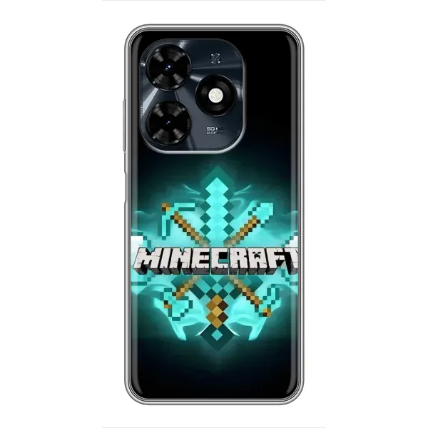 Чехол с рисунком «MineCraft 2» для TECNO Spark 20c