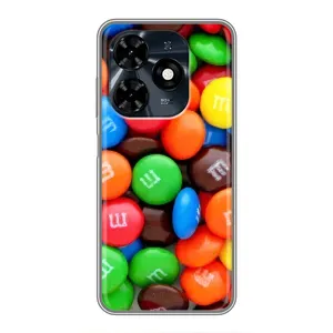 Чохол з зображенням смачної їжі для TECNO Spark 20c (Різнокольорові M&M'S)