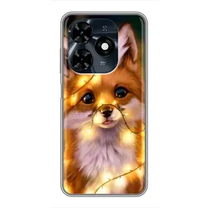 Чохол з Лисичкою для TECNO Spark 20c (Новорічне лисеня)