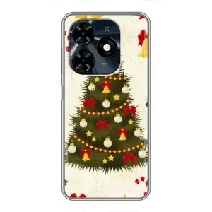 Чехол Новогодняя Елка на TECNO Spark 20c (Новогодний принт)
