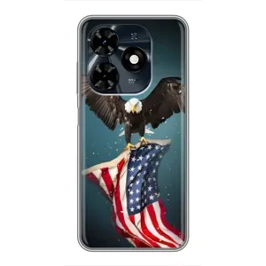 Чохол Прапор USA для TECNO Spark 20c (Орел і прапор)
