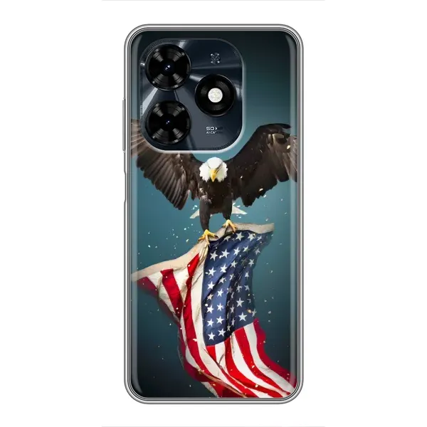 Чехол с рисунком «Орел и флаг» для TECNO Spark 20c Чехол с рисунком «Орел и флаг» для TECNO Spark 20c
