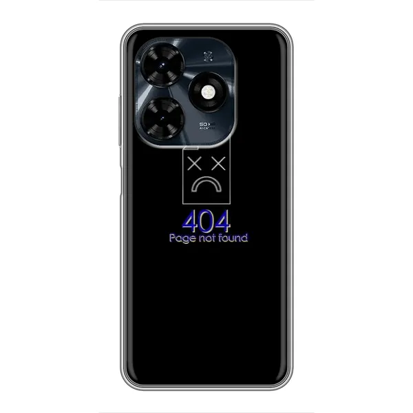 Чехол с рисунком «Ошибка 404» для TECNO Spark 20c Чехол с рисунком «Ошибка 404» для TECNO Spark 20c