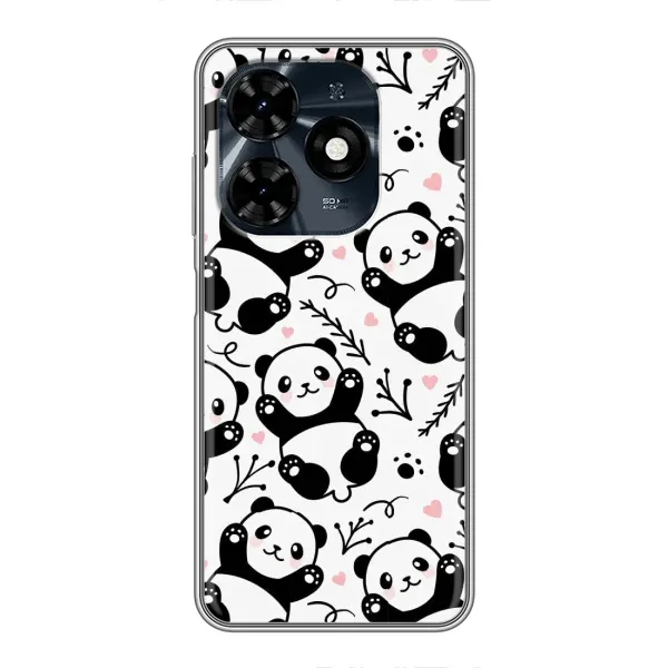 Чехол с рисунком «Пандочки» для TECNO Spark 20c Чехол с рисунком «Пандочки» для TECNO Spark 20c