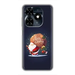 Чехол Санта Клаус для TECNO Spark 20c (Подарки от Санты)