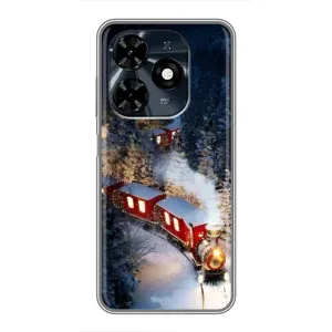 Силиконовый бампер на рождество для TECNO Spark 20c (Поезд)