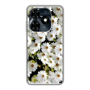 Чохол з ромашками на TECNO Spark 20c (Рамка в ромашках)