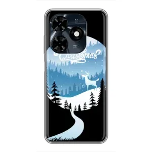 Силиконовый бампер на рождество для TECNO Spark 20c (Рождественский Олень)