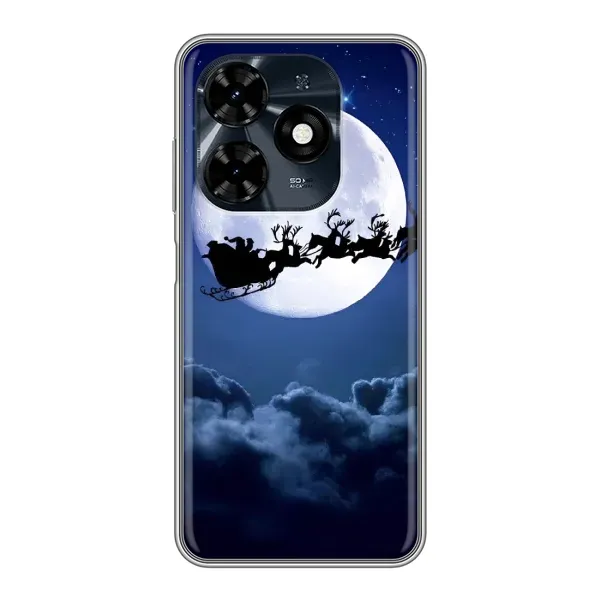 Чехол с рисунком «Санта - луна» для TECNO Spark 20c