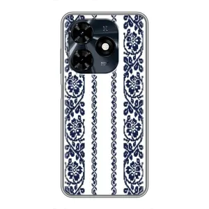 Силіконовый Чохол на TECNO Spark 20c з картинкой Вишиванки (Синя вишиванка)