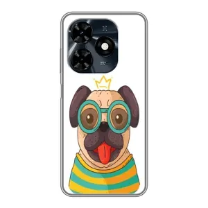 Бампер для TECNO Spark 20c с картинкой "Песики" (Собака Король)