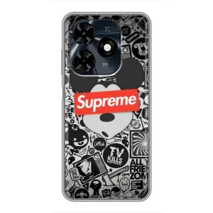 Чехол с Брендами одежды на Техно Спарк 20с (Supreme Маус)
