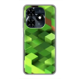 Чехлы для TECNO Spark 20c (Персонажи Майн Крафт) (Текстура)